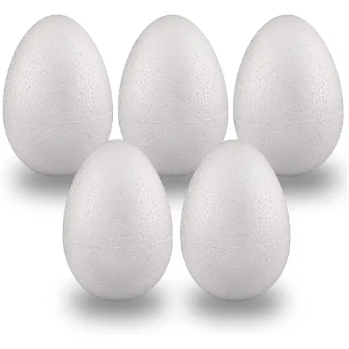 Picture of Polystyrene Eggs 10cm (Pack of 5)
