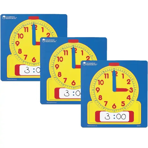 Picture of Write on Wipe off Clock (Set of 10) 