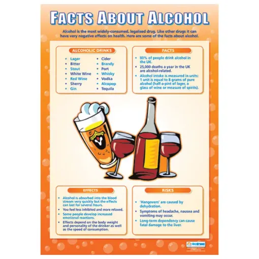 Picture of Facts on Alcohol Laminated Wall Chart 