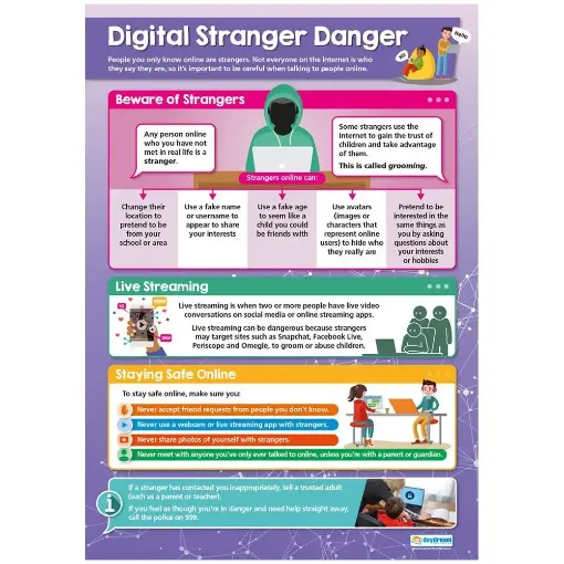 Picture of Digital Stranger Danger Laminated Wallchart