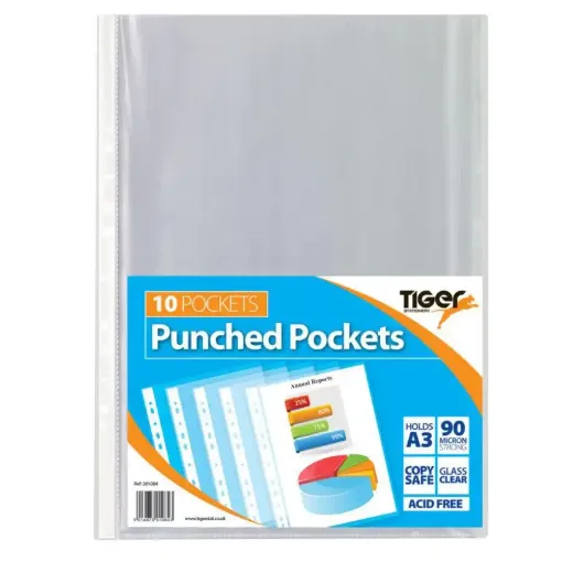Picture of Tiger A3 Portrait Poly Pockets Pack of 10