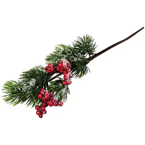 Picture of Rayher Christmas Frosted Fir Twig with Berries