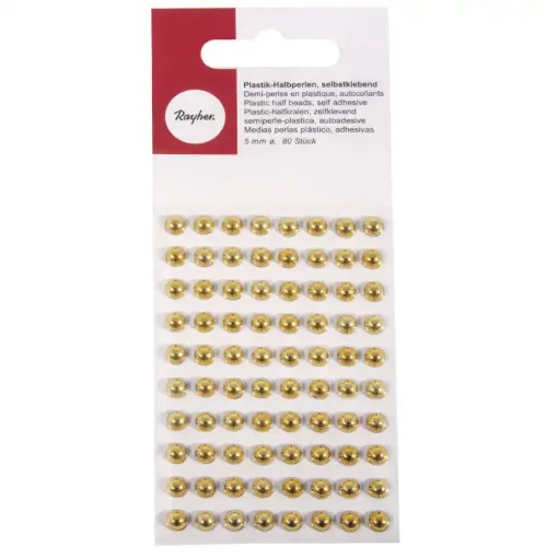 Picture of Rayher Plastic Half Beads Gold