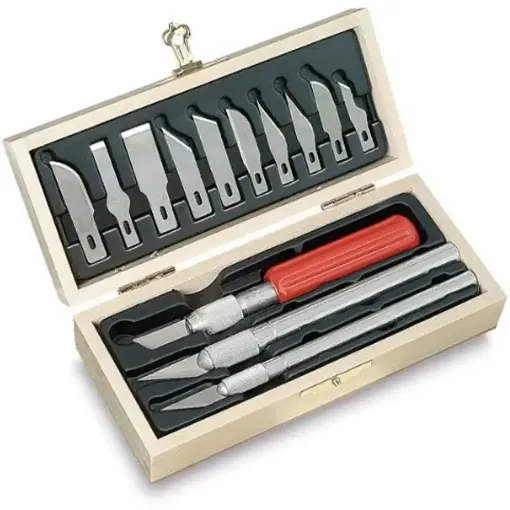 Picture of X-Acto Wooden Box 3 Knife Set with 10 Blades 