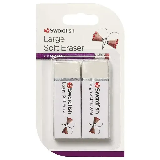 Picture of Swordfish Large Plastic Erasers (Pack of 2)