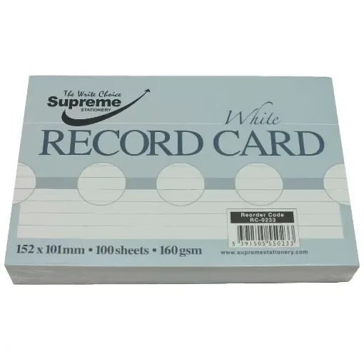 Picture of Record Cards 15x10cm (Pack of 100)