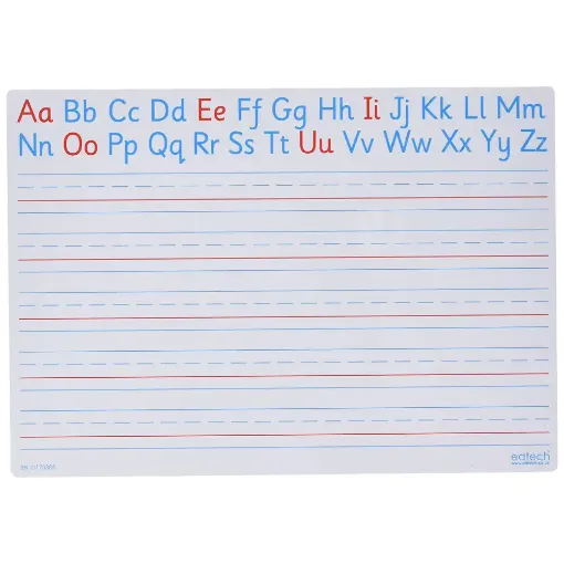 Picture of A4 Alphabet/Lined Write & Wipe Boards (Pack of 30)