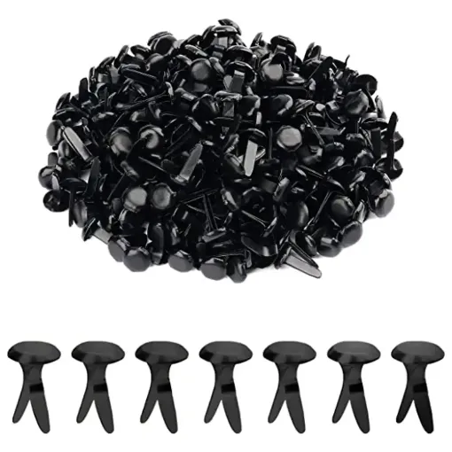 Picture of Round Brads Black (Pack of 75)
