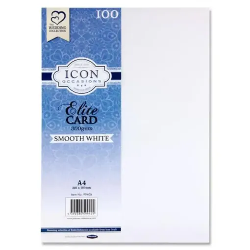 Picture of Icon  A4 300gsm Smooth Card White 100 Pack