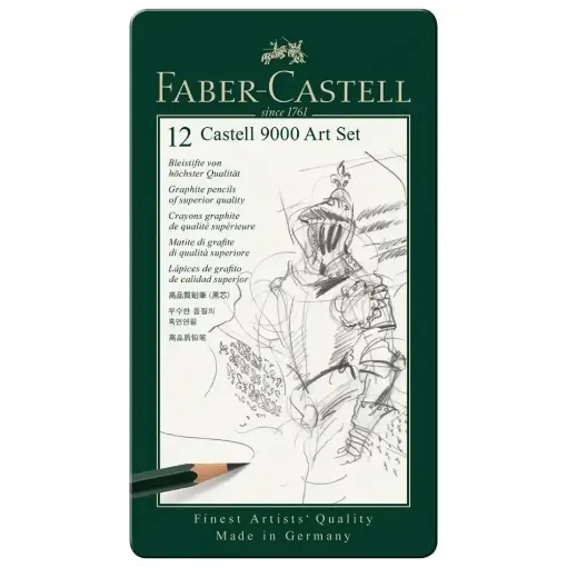 Picture of Faber Castell 9000, Art Set Tin of 12 Pencils