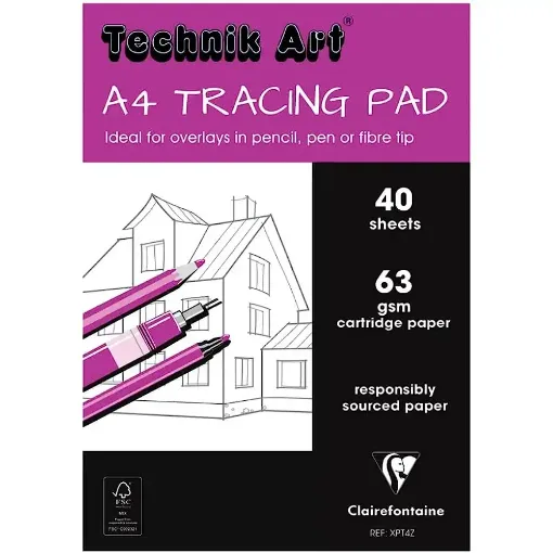 Picture of Clairefontaine A4 Technik Tracing Pad 63gsm (40 Sheets)