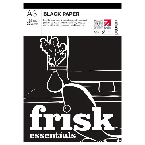 Picture of Frisk Essentials Black Pad 135gsm 30 shts A3