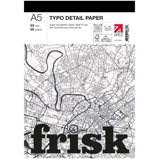Picture of Frisk Typo Detail Paper Pad A4 53gsm 50Sheets