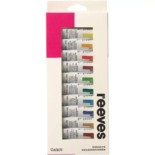 Picture of Reeves Gouache Tube 12x12ml Set 