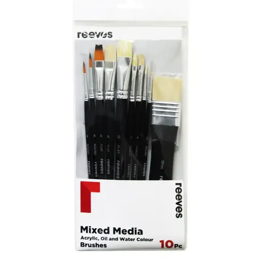 Picture of Reeves Mixed Media Short Handle Brush Set of 10
