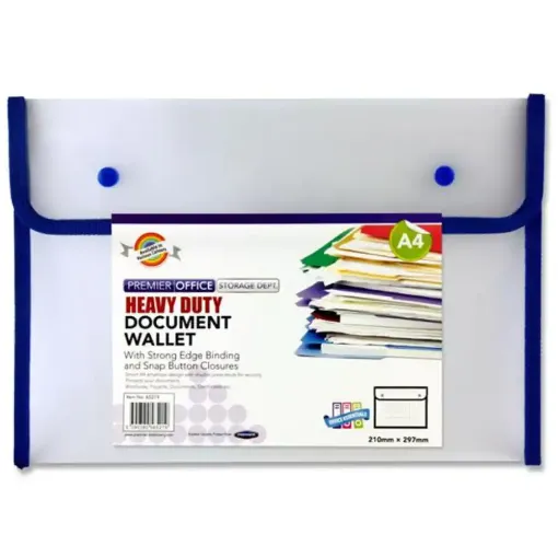 Picture of Supreme Premium Double Button Plastic A4 Wallet