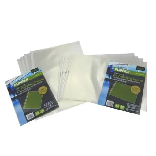 Picture of Flipfile A3 Punched Poly Pockets Landscape Pack of 50