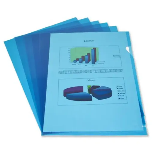 Picture of A4 Blue Cut Flush Folder (Pack of 100)