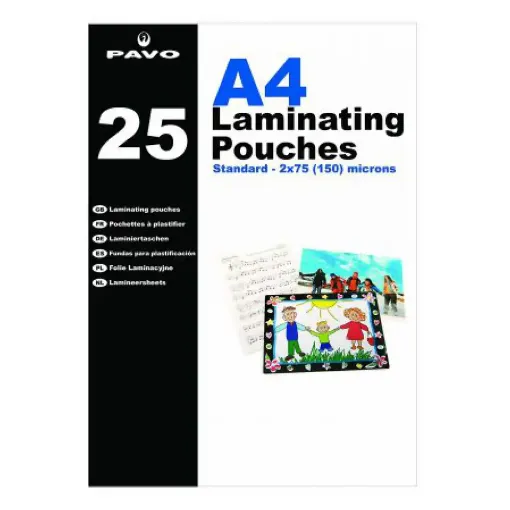 Picture of Pavo A4 Laminating Pouches 150mic (Pack of 25)