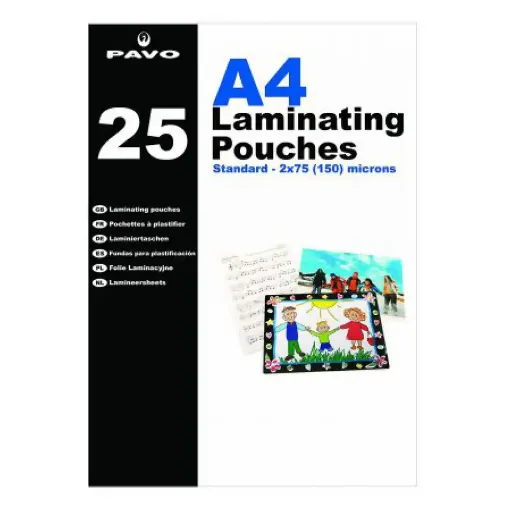 Picture of Pavo A4 Laminating Pouches 25 Pack