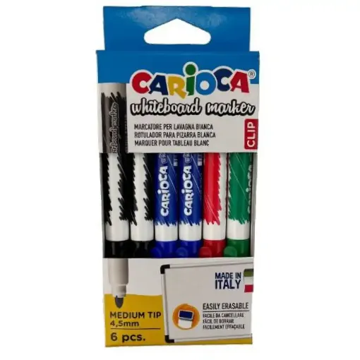 Picture of Carioca Whiteboard Markers (Pack of 6)