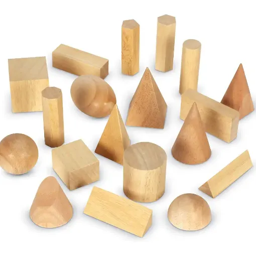 Picture of Wooden Geometric Solids Set of 19