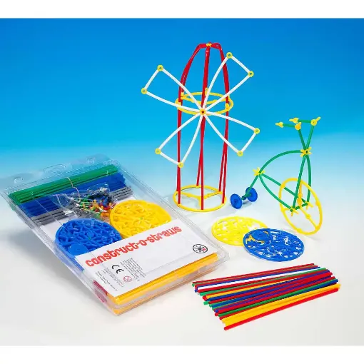 Picture of Constructo Straws Pack Including Joiners, Prongs & Wheels