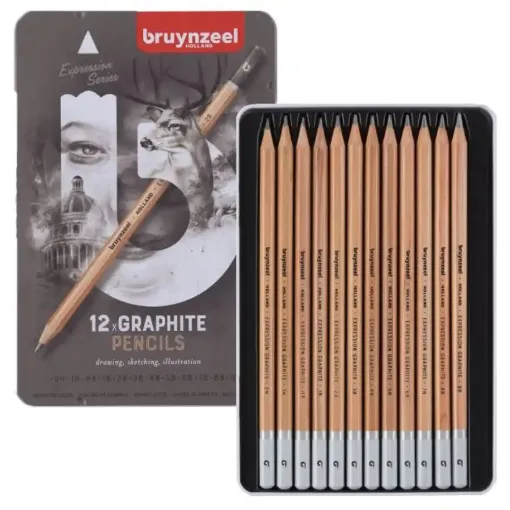 Picture of Bruynzeel Expression Graphite Pencils Assorted (12 Pack)
