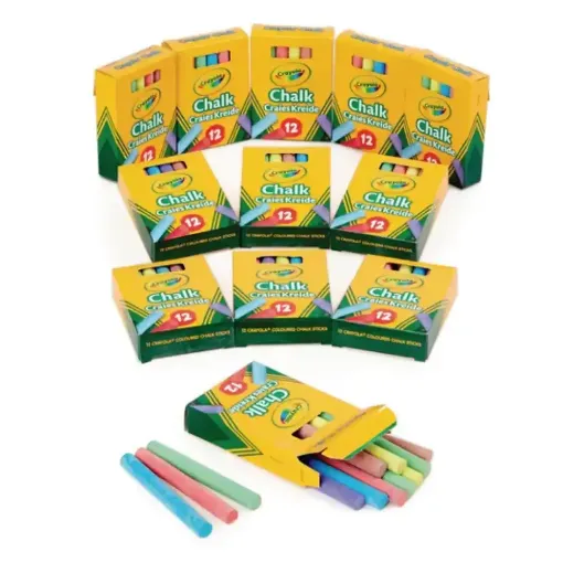Picture of Crayola Chalk Antidust Assorted (12 Boxes of 12)
