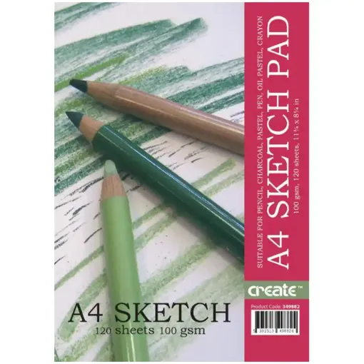 Picture of Create A4 Jumbo Spiral 100g 100 Sheets Sketch Pad