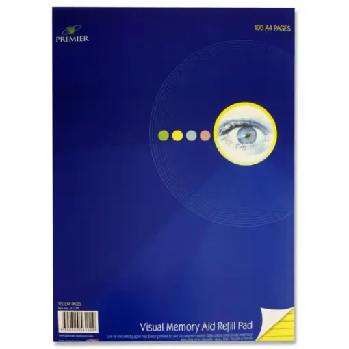 Picture of Visual Memory Aid Refill Pad Yellow A4 100pg