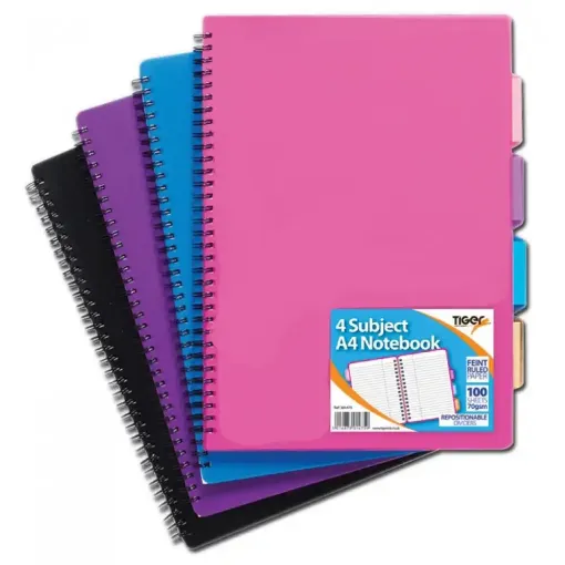 Picture of Tiger Subject Notebook A4 90gsm 100pg