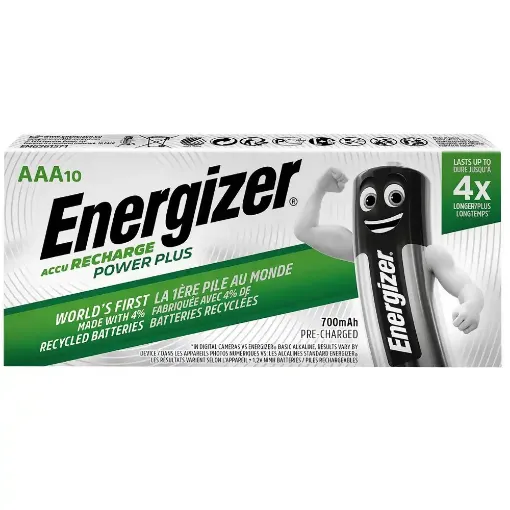 Picture of Energizer Rechargeable Batteries AAA (Pack of 10) 