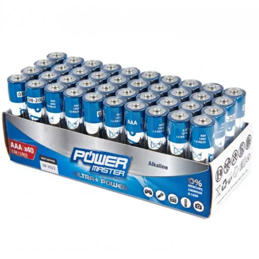 Picture of Powermaster Batteries AAA Alkaline (Pack of 40)