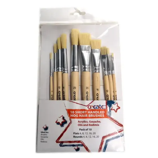 Picture of Create Short Handle Hog Brush Set of 10