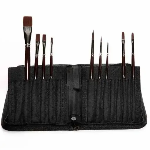 Picture of Elements Acrylic Brush Wallet Stand Set with 9 Brushes