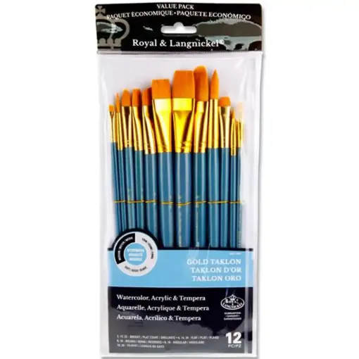 Picture of Royal & Langnickel Short Handle Taklon Brush Set of 12