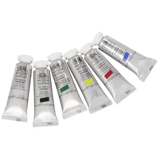 Picture of W&N Des Gouache Primary Colour 6x14ml Set