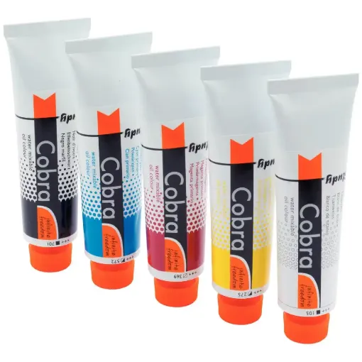 Picture of Cobra Study Oil Colour Primary Set of 5x40ml