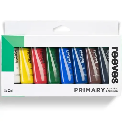 Picture of Reeves Acrylic Tube Set 8x22ml Primary