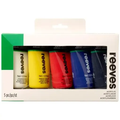 Picture of Reeves Fine Acrylic Tube Set 5x75ml