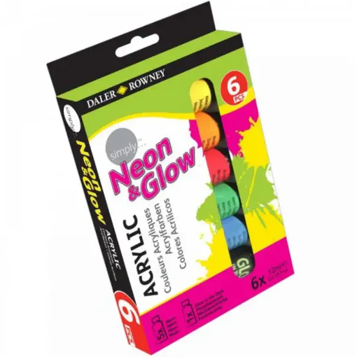 Picture of Simply Acrylic Neon & Glow in the Dark 6x12ml Set
