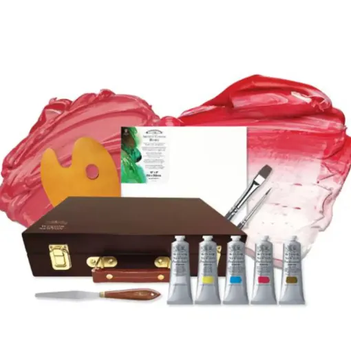 Picture of Winsor & Newton Galeria Acrylic Heritage Wooden Box Set