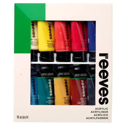 Picture of Reeves Fine Acrylic 10x75ml Assorted 