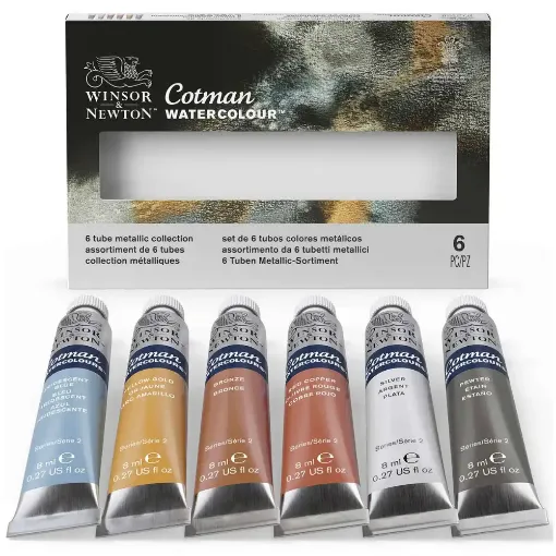 Picture of Cotman Watercolour Metallic Collection 6 Tubes Set