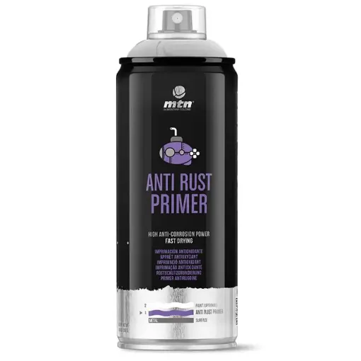 Picture of Montana Hardcore Spray Paint Anti Rust Primer Grey 400ml