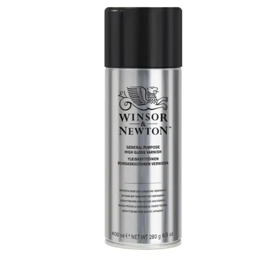 Picture of Winsor & Newton Aerosol All Purpose High Gloss Varnish 400ml