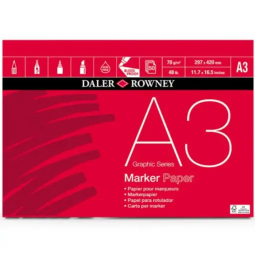 Picture of Daler Rowney A3 Series Marker Pad 70gsm 50 Sheets