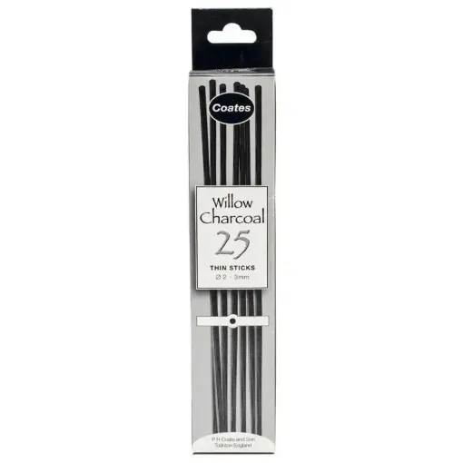 Picture of Coates Willow Charcoal Thin Sticks Pack of 25