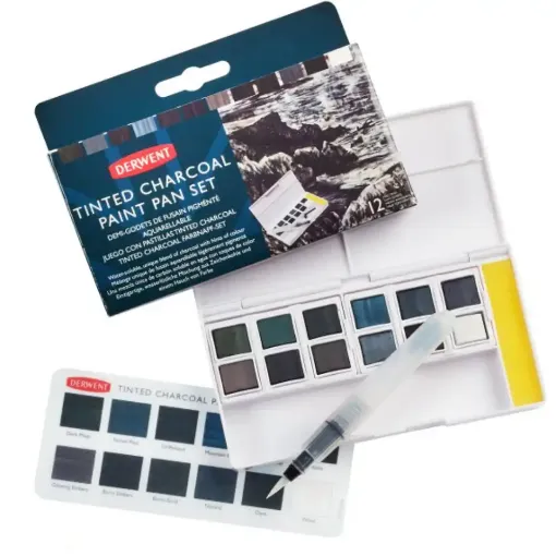 Picture of Derwent Tinted Charcoal Paint Pan Set